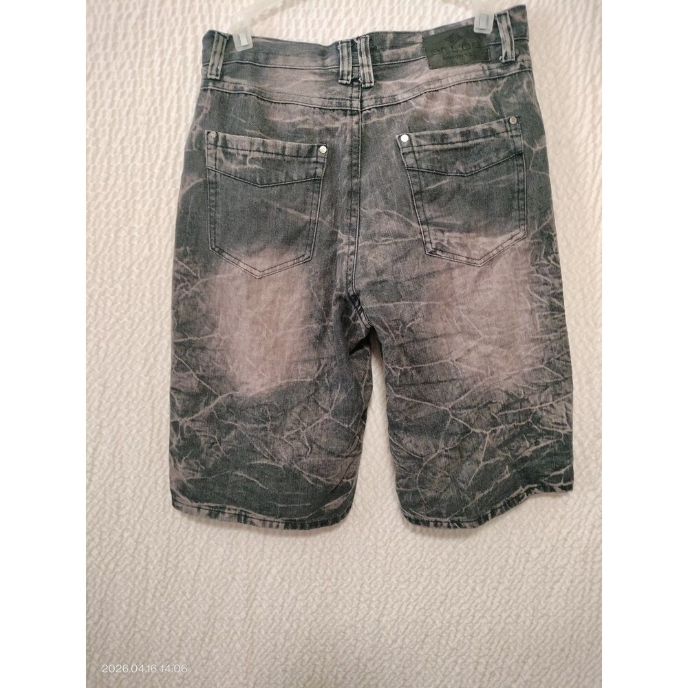 Enyce Denim Shorts Mens 34 Blue Jean Baggy Sean Combs Vintage Style Hip Hop Y2K - Picture 6 of 8